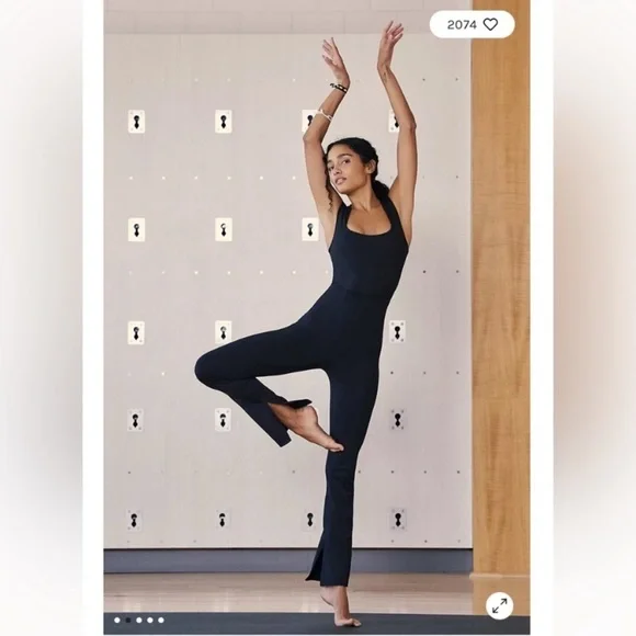 New! Free People FP movement twilight onesie split flare leg 28091 - Picture 2 of 10